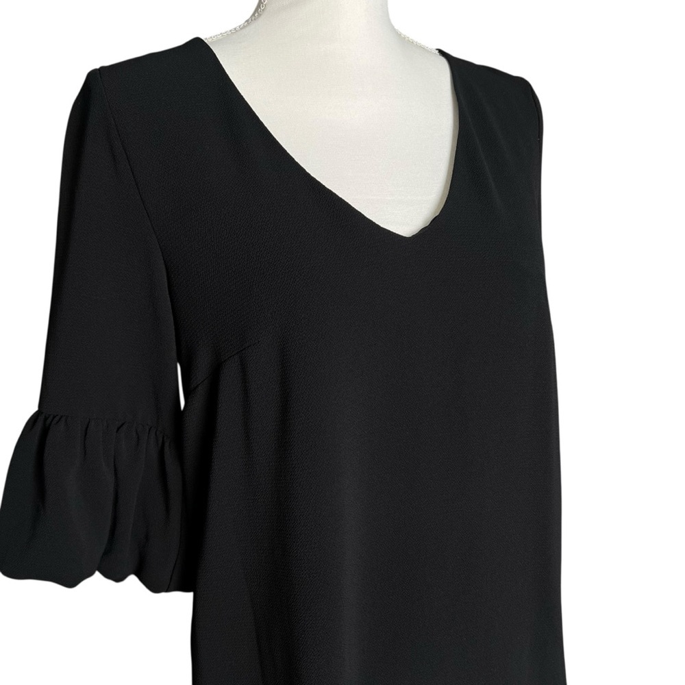 BB Dakota Power Shift Crepe V-Neck Mini Dress Black Size Small - Picture 4 of 13